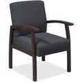 Sp Richards Lorell® Deluxe Fabric Guest Chair, 24"W x 25"D x 35-1/2"H, Expresso Frame/Charcoal Seat LLR68555